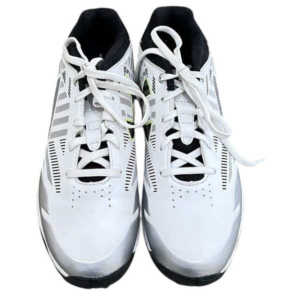 Under Armour lace up white/neon/silver athletic sneaker size 8 - Picture 2 of 10